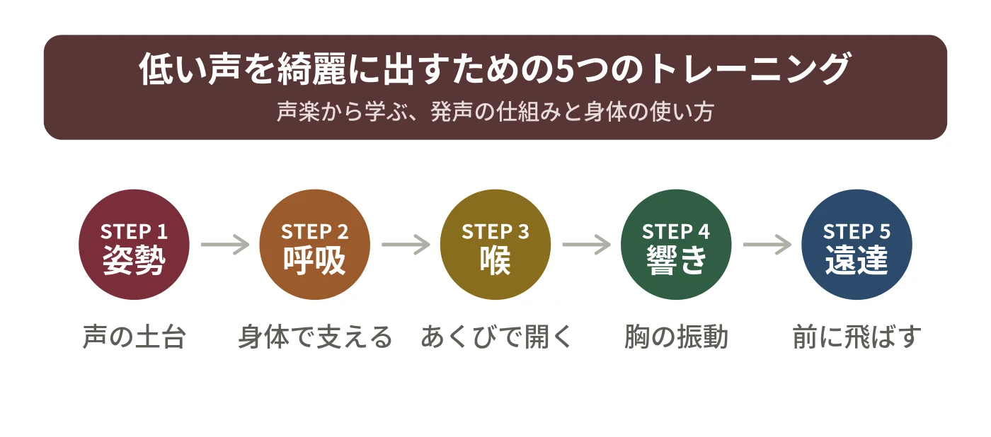 低い声を綺麗に出すための5つのトレーニング